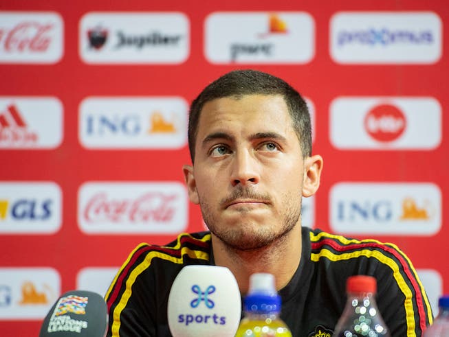 Eden Hazard will sich zu den Vorwürfen im belgischen Fussball nicht äussern (Bild: KEYSTONE/ENNIO LEANZA)