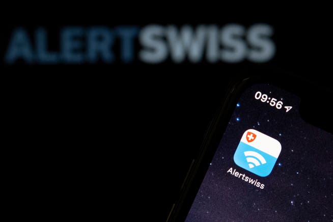 Am Donnerstag wurde die App Alertswiss vorgestellt (Bild: Keystone)
