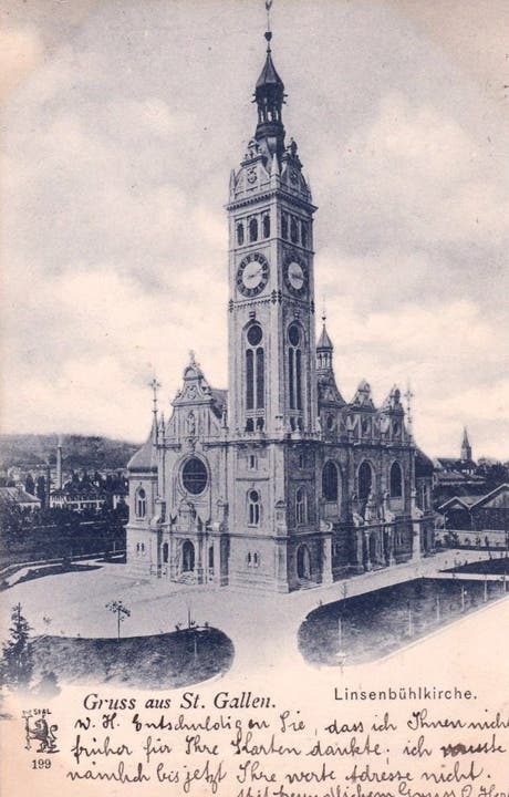 Die Linsebühlkirche um 1900.