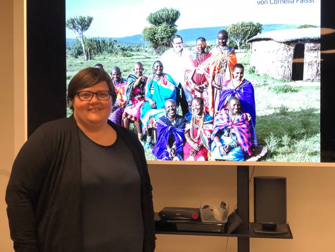 Die Situation der Maasai-Frauen unter die Lupe genommen: Cornelia Faisst an einem Anlass der SP-Frauen Werdenberg. (Bild: PD)