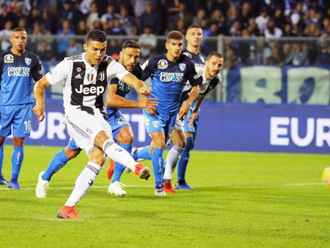 Cristiano Ronaldo führt Juventus mit einer Doublette gegen Aufsteiger Empoli zum Sieg (Bild: KEYSTONE/EPA ANSA/FABIO MUZZI)