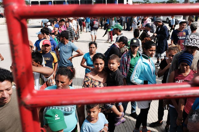 Migranten der Karawane erreichen ein Camp in Juchitan de Zaragoza in Mexiko. (Bild: Spencer Platt/Getty, 30. Oktober 2018)