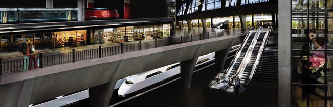 Blick in die ferne Zukunft: So könnte der Luzerner Durchgangsbahnhof dereinst aussehen. (Visualisierung: PD)