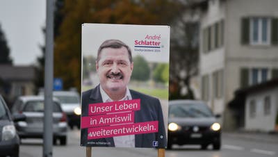 Wahlplakat von André Schlatter. (Bild: Manuel Nagel)