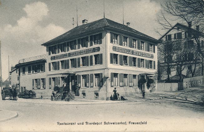 Das einstige Restaurant Schweizerhof auf einer Walder-Postkarte. (Bild: PD)