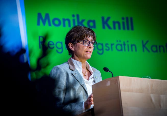 Die Thurgauer Regierungsrätin Monika Knill erzählt, wie sie bei der Rettung des Frühfranzösisch vorgegangen ist. (Bild: Andrea Stalder)