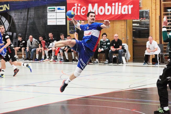 NLA-Handballspiel zwischen dem HC Kriens-Luzern und Suhr Aarau. Im Bild ist HKC-Spieler Filip Gavranovic. (Bild: Luzerner Zeitung)