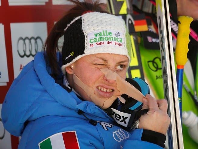 Elena Fanchini, 2015 WM-Silbermedaillengewinnerin in der Abfahrt, kennt auch die Schattenseiten des Skisports (Bild: KEYSTONE/AP The Canadian Press/JEFF MCINTOSH)
