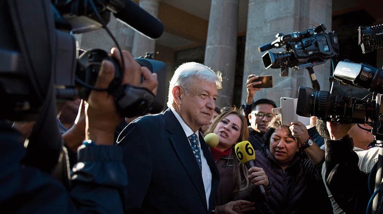 Mexikos Präsident Andrés Manuel López Obrador. Bild: E. Verdugo/AP