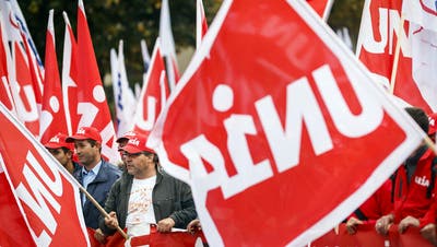 Kundgebung der Gewerkschaften am Dienstag in Zürich. (Bild: PD)