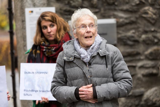 Anni Lanz, Menschenrechtsaktivistin beim Bezirksgericht in Brig. (Bild: Keystone/Dominic Steinmann, 6. Dezember 2018)