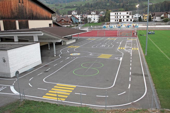 Der Kernser Verkehrsgarten auf dem Areal der Sportanlage Dossenhalle. (Bild: PD)
