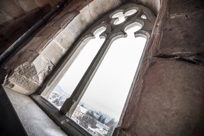 Blick aus dem Glockenturm der katholischen Kirche St. Pelagius auf Bischofszell. (Bilder: Andrea Stalder)