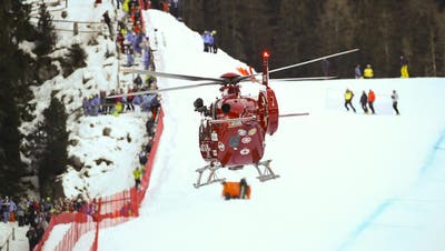 Marc Gisin stürzte in der Abfahrt in Val Gardena schwer (Bild: KEYSTONE/EPA ANSA/ANDREA SOLERO)