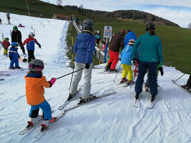 Viele Eltern kommen mit ihren Kindern ins Ski-Gebiet Ebenalp-Horn, damit die Kinder ein Gefühl für Skis entwickeln können. (Bild: Ines Biedenkapp)