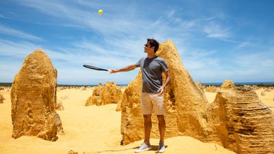 Roger Federer posiert für ein Foto in Australien. (Bild. Richard Wainwright/EPA (27. Dezember 2018))