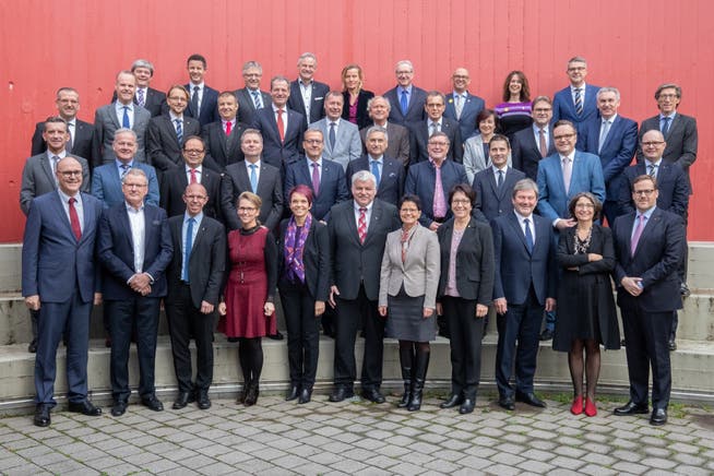 Die Teilnehmer an der Zentralschweizer Regierungskonferenz. (Bild: PD)