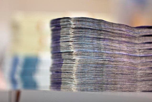 Ein Bündel Banknoten. (Symbolbild) (Bild: Keystone)