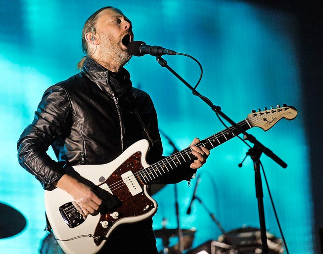 Thom Yorke von Radiohead bei einem Konzert 2012 am Coachella-Festival. (Bild: Keystone)
