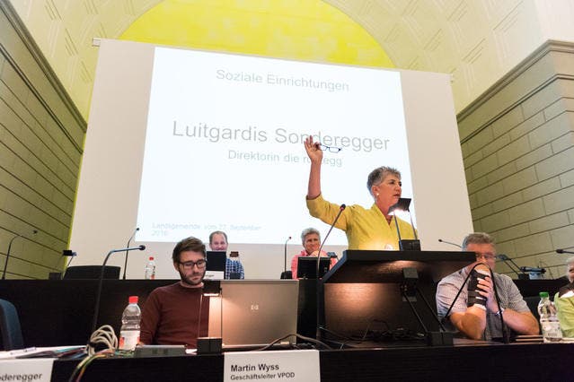 Luitgardis Sonderegger, Direktorin der Stiftung Rodtegg sagte, dass Menschen mit Behinderungen Anrecht auf eine angemessene Betreuung haben. (Bild Roger Grütter)