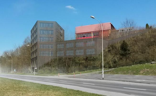 Visualisierung des geplanten Schulhauses Waldegg in Sempach. (Bild: pd)
