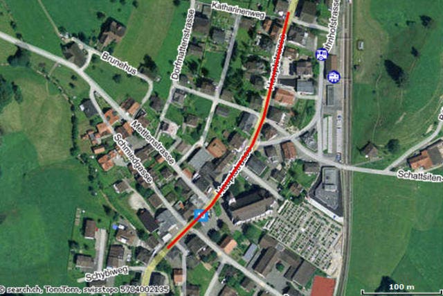 Die betroffene Strecke in Escholzmatt. (Bild: mapsearch.ch)