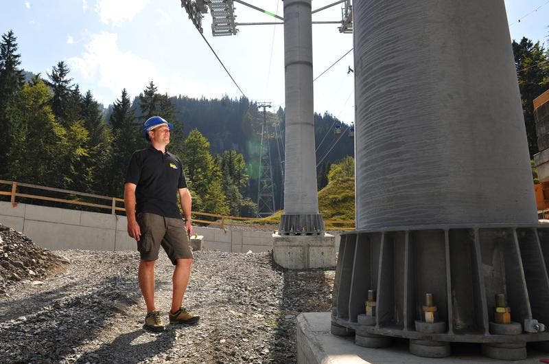 Xander Seiler von den Sportbahnen Melchsee-Frutt bei der Talstation auf Stöckalp. (Bild: Corinne Glanzmann / Neue NZ)