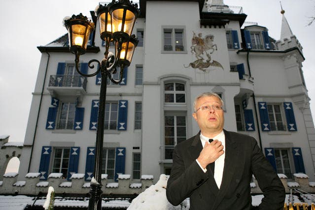 Alexander Lebedev bei einem Besuch im Chateau Gütsch im Jahre 2008. (Archivbild Neue LZ)