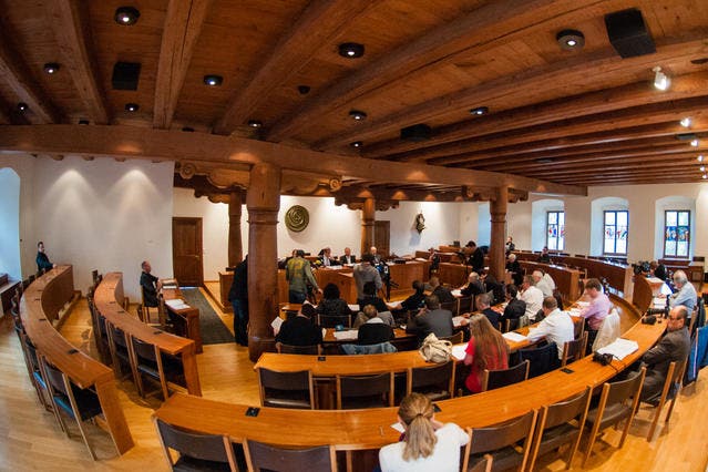 Blick in den Schwyzer Kantonsratssaal. (Bild: Roger Grütter)