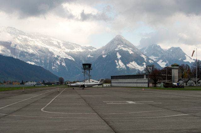 Der ehemalige Militärflugplatz in Buochs. (Bild: Keystone/Sigi Tischler)