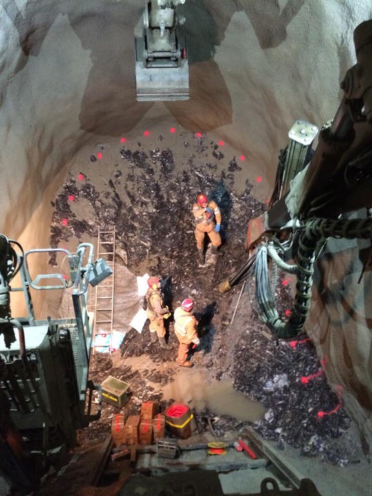 Arbeiten am Tunnel (17.6.2016) (Bild: PD)