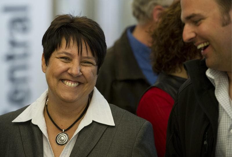Freut sich über ihre Wahl: Petra Steimen, die zweite Regierungsrätin in der Geschichte des Kantons Schwyz. (Bild: Keystone)