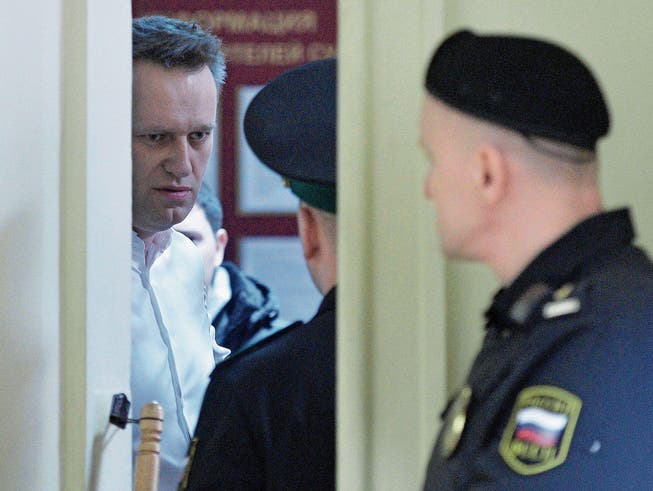 Alexei Nawalny kurz vor der Verkündung des Urteils. (Bild: Alexey Kudenko/Sputnik (Kirow, 8. Februar 2017))