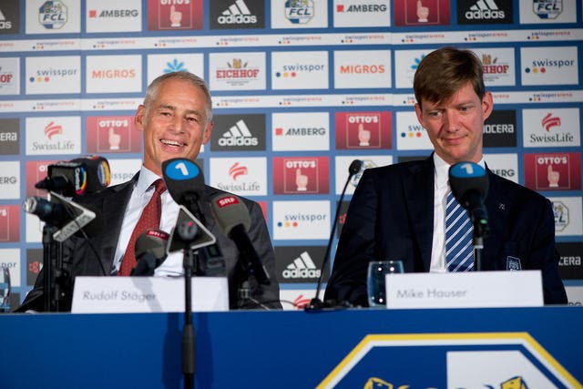 26. September 2013: Nun ist klar: Ruedi Stäger wird neuer Präsident des FC Luzern. An einer Pressekonferenz wird der Nachfolger von Mike Hauser vorgestellt. (Bild: Dominik Wunderli / Neue LZ)
