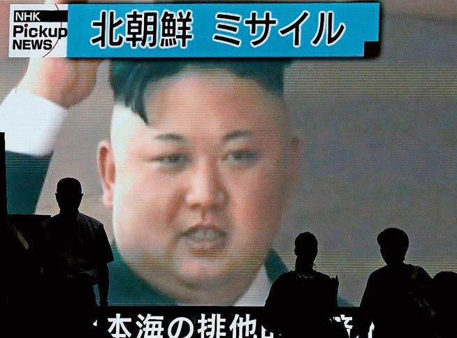 TV-Aufnahme von Kim Jong Un. (Bild: Kimimasa Mayama/Key (4. Juli 2017))