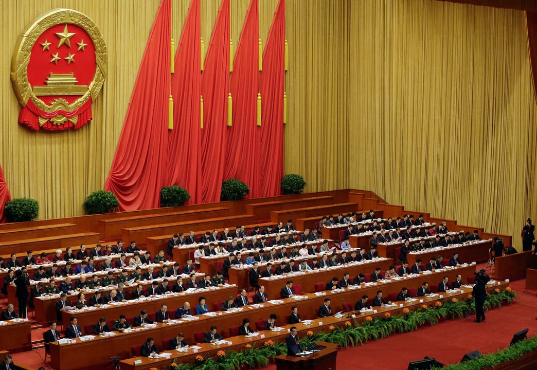 Der Chinesische Premier Li Keqiang präsentiert einen Arbeitsbericht. (Bild: Andy Wong)
