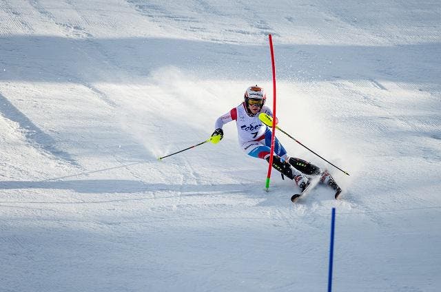 Rahel Kopp aus Flumserberg fuhr auf Rang 15, hier beim ersten Slalom. (Bild: Roger Grütter)
