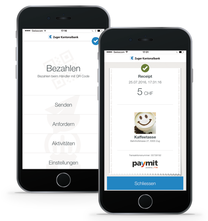 ZUG: Neue Mobile Bezahllösung Der Zuger Kantonalbank