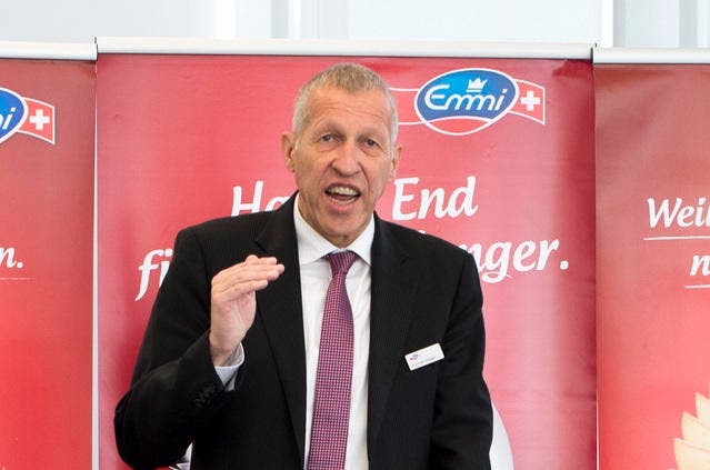Konrad Graber, Verwaltungsratspräsident von Emmi, bezeichnete am Dienstag in Luzern das letzte Jahr trotzdem als «sehr erfolgreich». (Bild: Keystone)