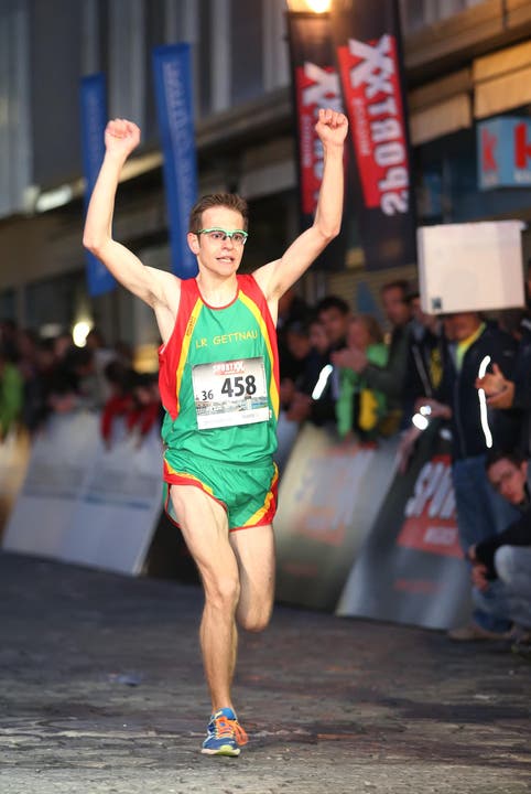 Nachwuchselite Maenner Sieger Simon Schüpbach siegt beim Nachwuchs-Eliterennen. (Bild: Philipp Schmidli)