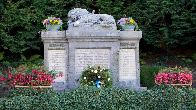 Das Löwendenkmal in Steinach erinnert an die Gefallenen des Ersten Weltkriegs. (Bild: Manuela Jans / Neue LZ)