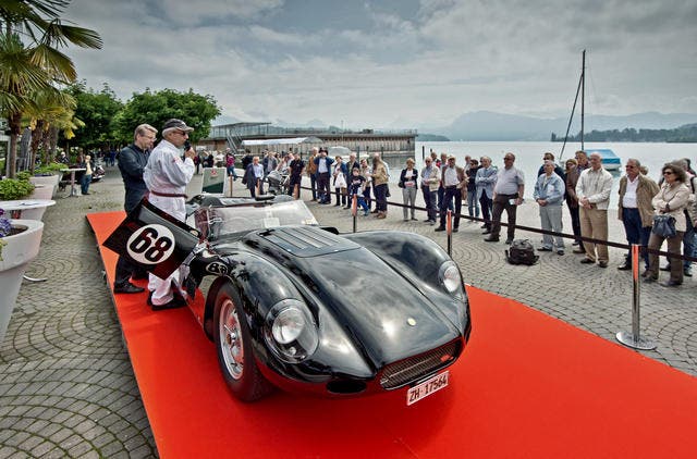 Ein Lister Jaguar, 6 Zylinder, 3781 ccm von Christian Jenny, fotografiert an der Swiss Classic World am 16. Mai 2016 am Nationalquai in Luzern. (Bild Pius Amrein)