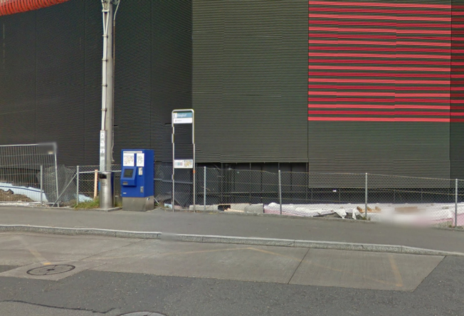 Hier fand der Überfall am heiterhellen Tag statt: Die Bushaltestelle Steghof. (Bild: map.google.ch / Screenshot)