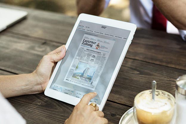 Komfortable Zeitungslektüre: Die neue E-Paper-App der «Luzerner Zeitung» und ihrer Regionalausgaben.