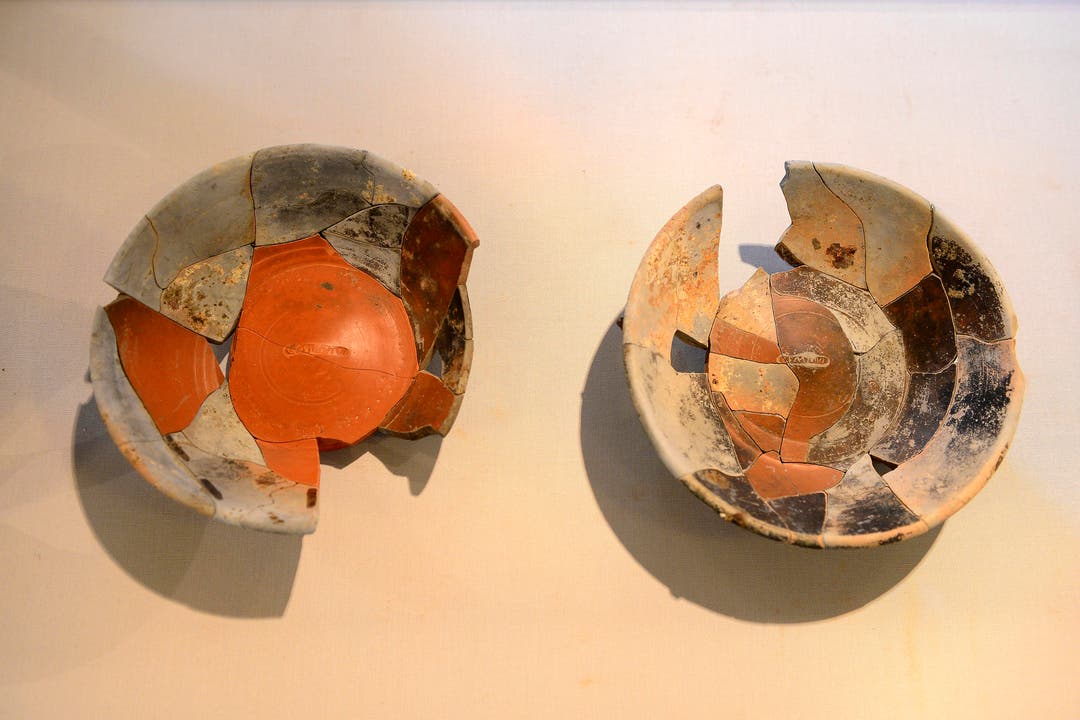 Römische Keramik, welche als Grabbeigabe diente. (Bild: Keystone)