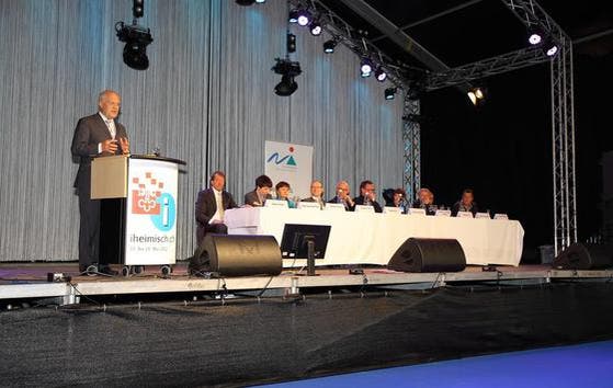 Bundesrat Johann Schneider-Ammann bei seiner Begrüssungsrede zur Eröffnung. (Bild: André A. Niederberger / Neue NZ)