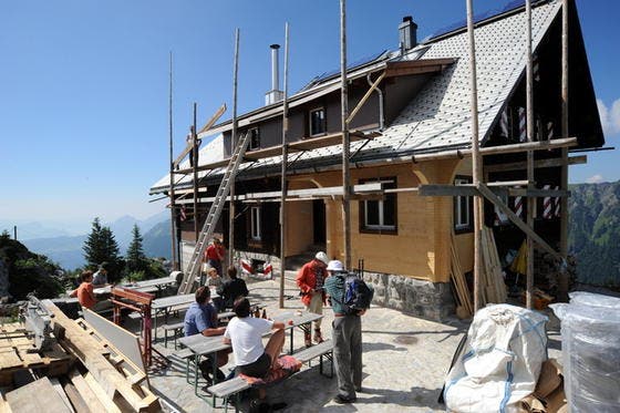 Die SAC-Lidernen-Hütte liegt oberhalb Riemenstalden. (Bild Erhard Gick/Neue SZ)