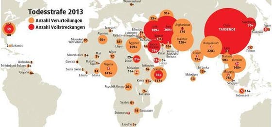 Todesstrafe 5 Staaten Vollstrecken 75 Prozent Aller Hinrichtungen