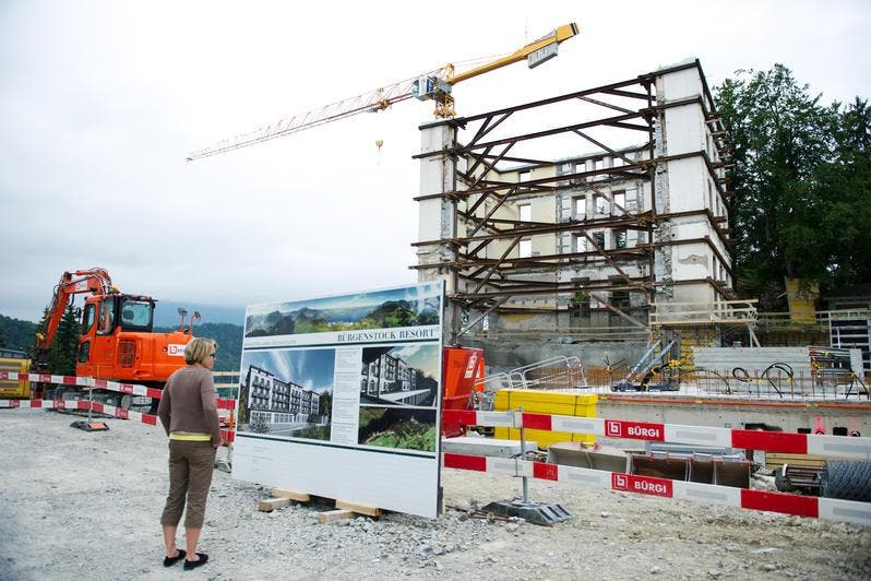 15.06.2014: Tag der offenen Baustelle auf dem Bürgenstock. (Bild: Corinne Glanzmann / Neue LZ)