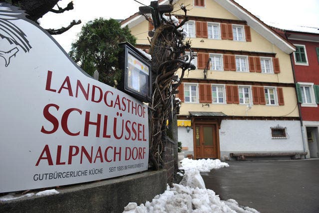 Der Landgasthof Schlüssel in Alpnach Dorf. (Bild Corinne Glanzmann/Neue OZ)